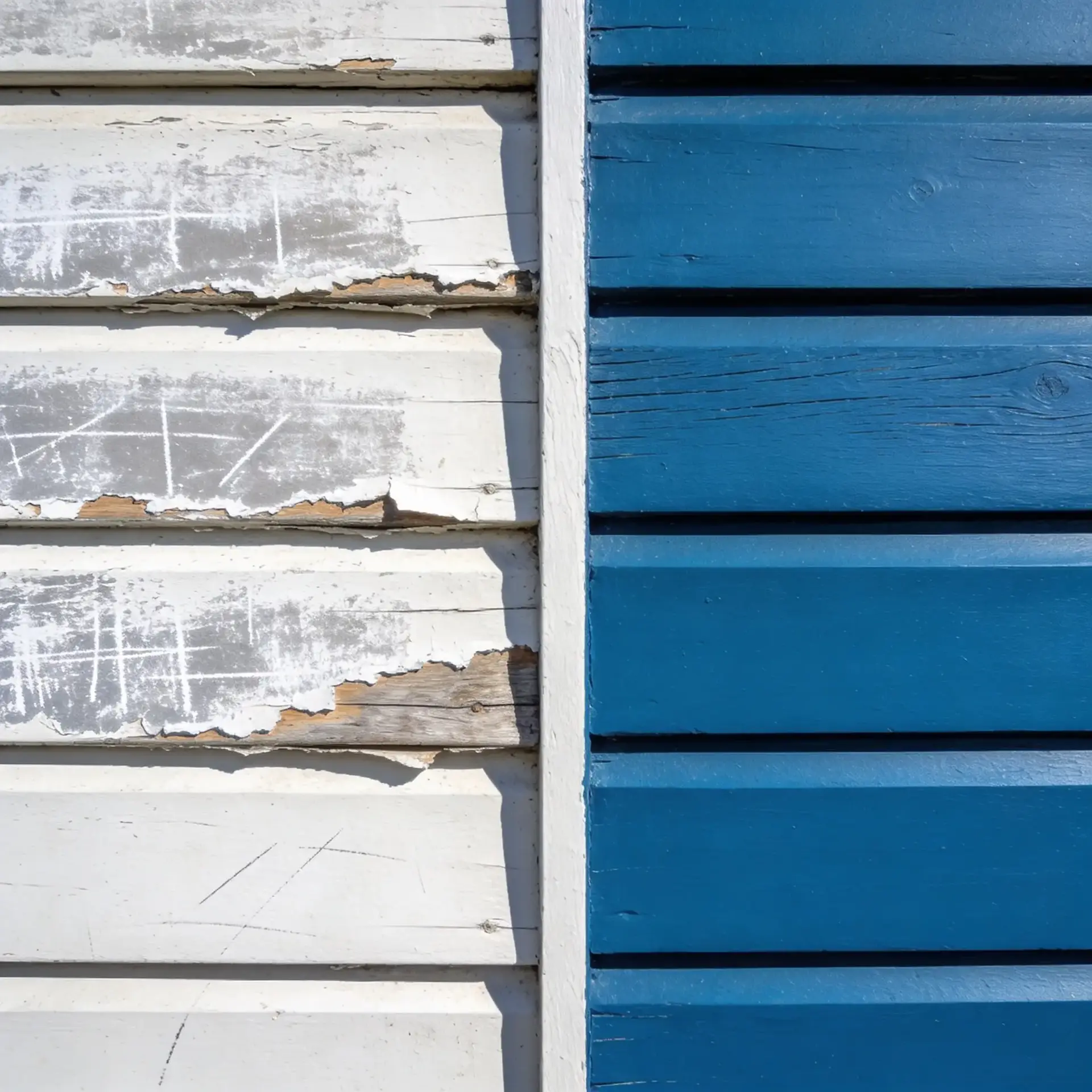 Before and after exterior house painting